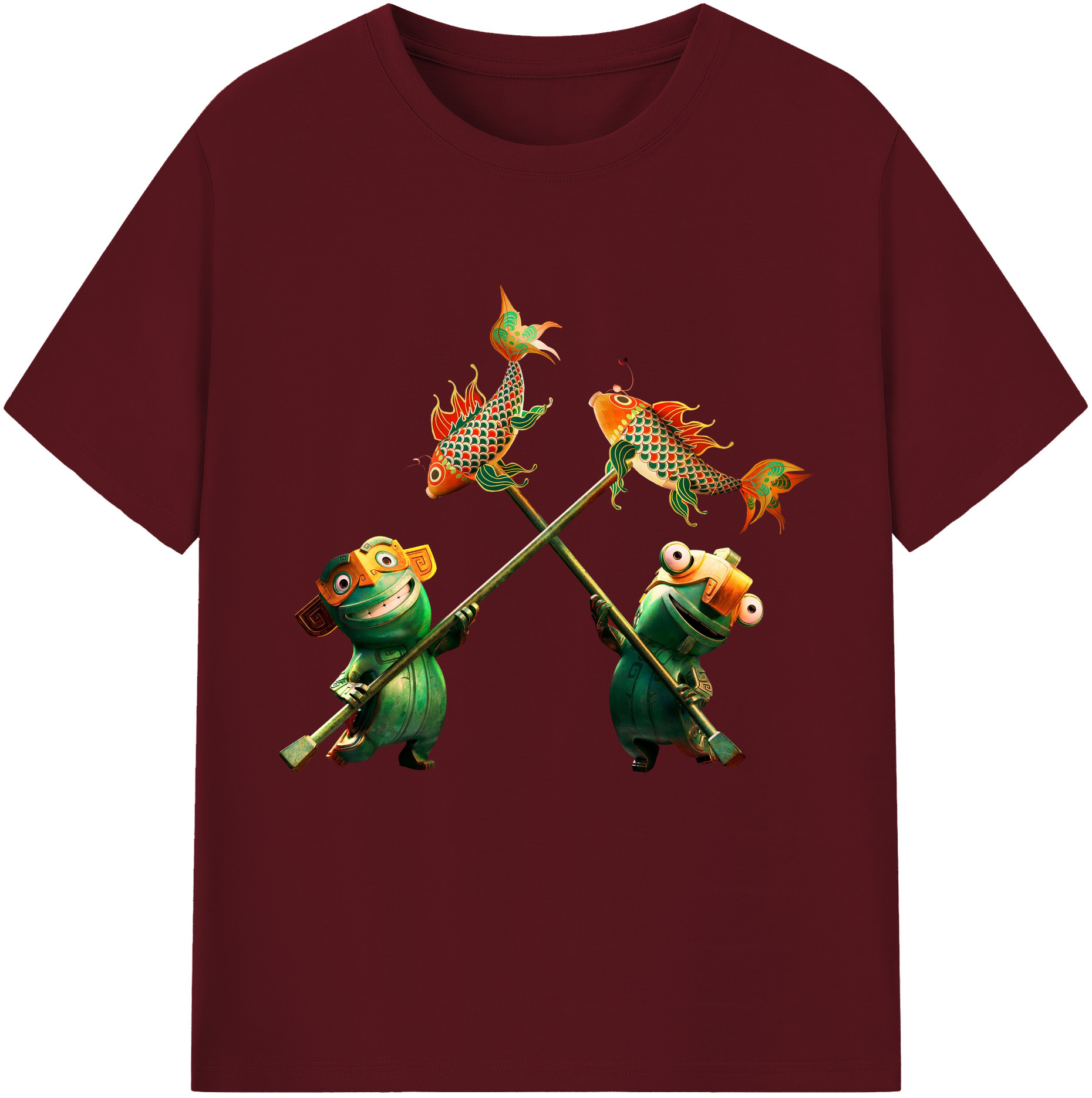 （画像用） Ne Zha 2 ナタ 魔童の大暴れ 綿100％半袖Tシャツ（フロントプリント）